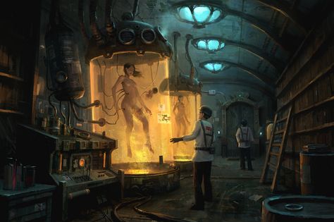 ArtStation - Experiment, Lee b Sci Fi Laboratory Concept Art, Monthly Art Challenge, Apocalypse Landscape, Fallout Concept Art, Studio Ghibli Fanart, The Shape Of Water, Concept Art Tutorial, Sci Fi Environment, Cyberpunk City