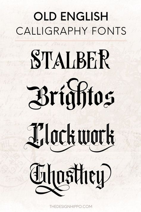 collage of the best old english calligraphy fonts Old Fashioned Fonts Hand Lettering, Gothic Blackletter Calligraphy, Gothic Handwriting Calligraphy Alphabet, Cricut Fonts Old English, Old English Calligraphy Alphabet, Mens Tattoo Fonts Lettering, Old English Font Pairing, Old English Gothic Font, Fancy Old English Letters