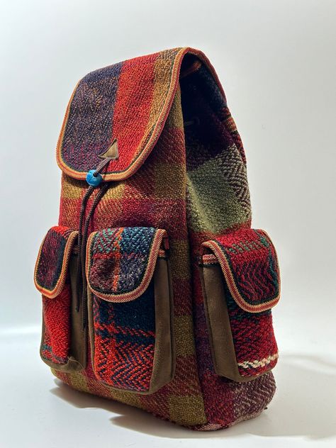 Vintage Kilim Bag Bags are made with quality craftsmanship and have all the benefits of the of real leather, including durability. Each of our handwoven old rugs is different and you end up with unique bag, that really stands out in a crowd. Also, you have the advantage to own a single product or set of our rug bags that create a difference and edge with their look. With the rustic look and bohemian style, these authentic bags are sure to reflect your spirit wherever you take them. Canvas Backpack Purse, Canvas Laptop Bag, Hipster Backpack, Personalized Backpack Kids, Custom Bag Tags, Handmade Backpack, Vegan Leather Backpack, Handmade Backpacks, Kilim Bag