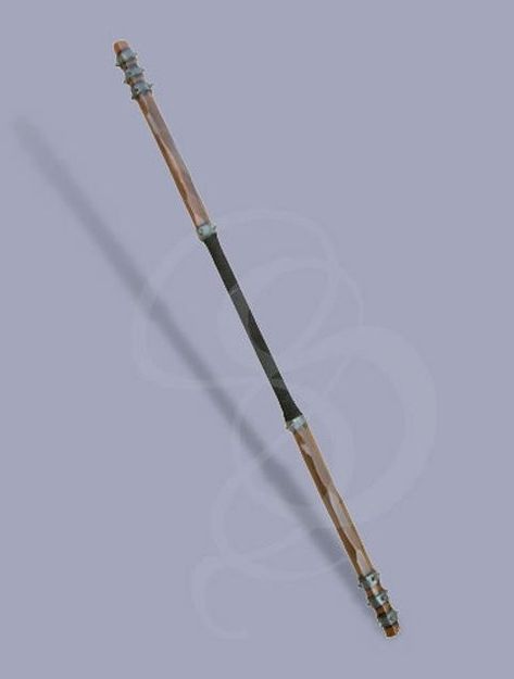 Quarterstaff Quarterstaff Art, Dnd Quarterstaff Druid, Fantasy Quarterstaff, Quarter Staff Designs, Quarterstaff Design, Quarterstaff Aesthetic, Bo Staff Design Ideas, Druid Quarterstaff, Quarter Staff Dnd