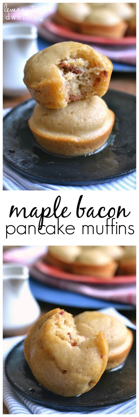 Sweet Maple Bacon Pancake Muffins flavored with maple syrup and real bacon. Serve them warm drizzled with additional syrup or eat them on the go for a quick, easy, and delicious breakfast or snack! Perfect for back to school! #mypicknsave #spon Bacon Pancake Muffins, Maple Bacon Pancakes, Maple Breakfast, Bacon Pancake, Bacon Pancakes, Muffin Flavors, Muffins Breakfast, Breakfast Recipes Easy Quick, Pancake Muffins