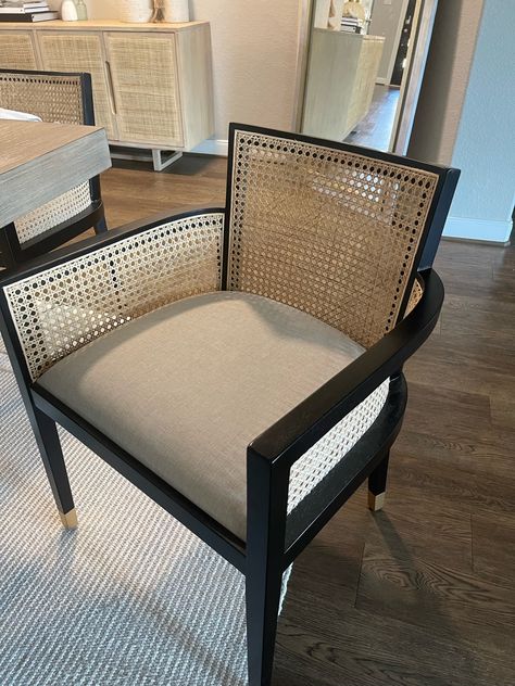 Rattan Chair Living Room, Black Rattan Chair, Rattan Rocking Chair, Black And White Chair, Basket Chair, Black Chair, Wicker Chairs, Modern Accent Chair, White Chair