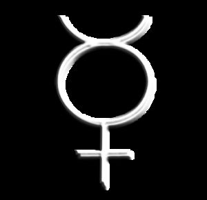 White Mercury Glyph Mercury Glyph, Mercury Symbol, Gemini And Virgo, Norse Mythology, Glyphs, Tattoos, White, Quick Saves, Black