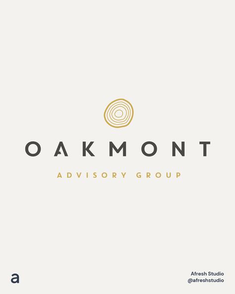 Oakmont Advisory Group Logo Tree Rings Logo, Ring Logo, Group Logo, Investing For Retirement, Brand Refresh, Tree Rings, Financial Stability, Growing Tree, Logo Concept