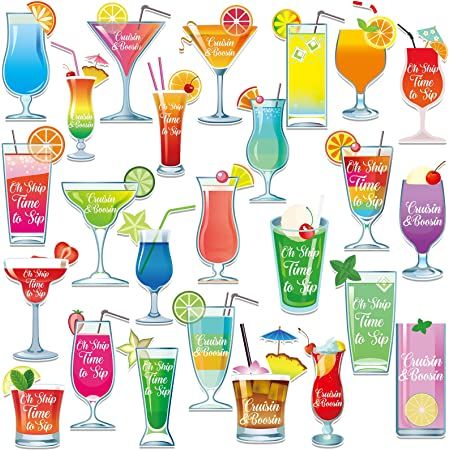 25 Pieces Tropical Drink Cruise Door Decorations Funny Magnetic Cruise Decorations Magnet Customized Cruise Door Magnets for Door Cabin Decorations for Carnival Birthday Essentials Accessories Magnet Cruise Cabin Door Decorations Ideas Fun, Decorate Cruise Cabin Door, Cabin Door Decorations Cruise, Cruise Decorations, Birthday Essentials, Cabin Decorations, Decour Cruise Door, Cruise Door Magnets, Cruise Door Decorations