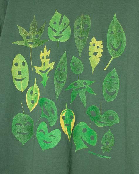 Nyc Studio, Surf Tee, Green Tee, Vintage Fits, Printed Artwork, Art Practice, Bag Light, Green Leaf, Supply Chain