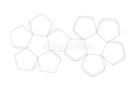 Dodecahedron Template, Learning Diary, Paper Model Template, Model Template, Platonic Solids, Platonic Solid, Cement Crafts, Paper Model, Free Illustration