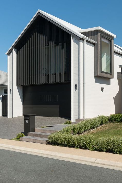 Bagged Brick Beauty — Twill Interiors - Creating beautiful homes in the Bay of Plenty Minimalist Brick House, Monument Roof Brick House, Bagged Brick Exterior, Black Brick Store Exterior, Black Brick Architecture, Bagged Brick, Bowral Bricks, Bay Of Plenty, Brick Exterior