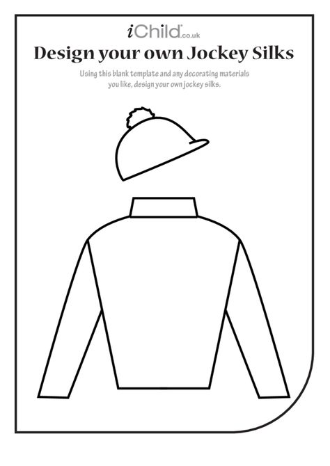 iChild - Decorate your own Jockey Silks Kentucky Derby Crafts For Kids, Derby Crafts, Derby Activities For Preschool, Derby Crafts For Kids, Jockey Outfit, Jockey Silks Pattern, Jockey Hat, History Teaching Resources, Kentucky Derby Themed Party