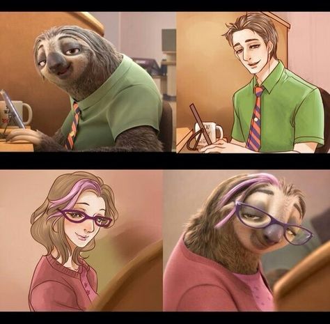 Disney Characters As Humans, Humanized Disney, Cartoon Characters As Humans, Human Version, Funny Disney Memes, Anime Vs Cartoon, Disney Zootopia, Cartoon As Anime, Disney Animals