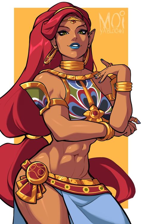 Lady Urbosa, Hyrule Castle, Legend Of Zelda Characters, Goblin Art, Nintendo Fan Art, Strong Female Characters, Link Zelda, Nintendo Art, Zelda Art