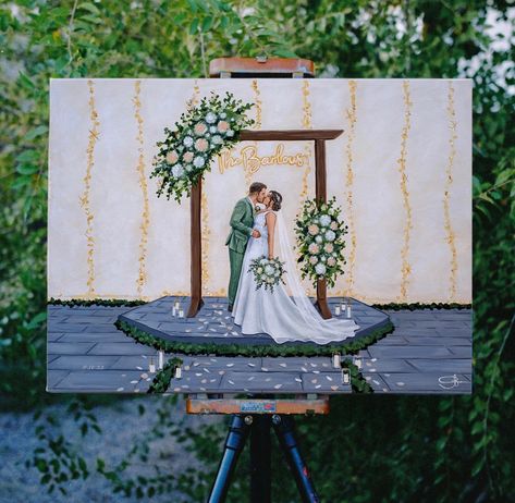 ✨ The Barlows ✨ Lovely time live painting for these two last month! It was such a beautiful ceremony and so happy I was able to have the opportunity to capture it on canvas 🤍 Venue : @taliaeventcenter #liveweddingpainter #liveweddingpainting #livepainter #livepainting Live Wedding Painter, Live Wedding Painting, Wedding Painter, Wedding Painting, Customised Gifts, Live Painting, Small Canvas Art, Event Services, Painting Art Projects