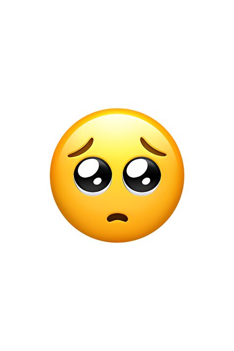 The 🥺 Pleading Face emoji depicts a yellow face with large, round, and glossy eyes, raised eyebrows, and a small, pouting mouth with a slight frown. The overall expression is one of sadness, disappointment, or desperation, as if the person is begging or pleading for something. The face also has rosy cheeks, indicating a sense of vulnerability or innocence. Pleading Face, Teddy Bear Emoji, Emojis And Their Meanings, Ios Emojis, Wave Emoji, Emoji Ip, Apple Emoji, Tattoo Knee, Emojis Iphone