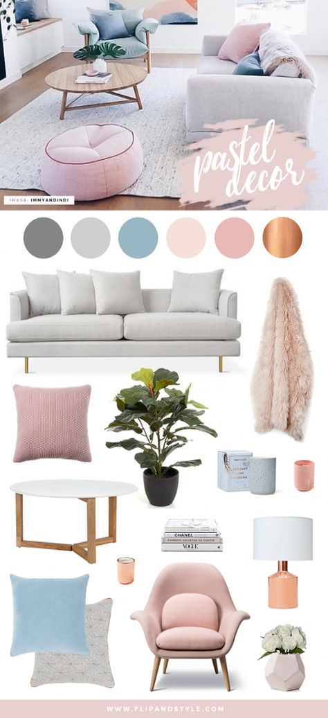 Pastel home decor and interior inspiration. Scandi design mixed with soft blush pink and powder blue hues. || Blog Post: http://www.flipandstyle.com/2016/08/pastel-home-decor.html || @flipandstyle #of #Season #HomeIdeas #and #the #Embrace #Trends #HomeDecor #DecorInspiration #Spring #HomeDecorating #Freshness #Ideas #the #Home #Decor Pastel Home, Pastel Home Decor, Pastel House, Scandi Design, Living Room Scandinavian, Scandinavian Interior, Spring Home, Small Living Rooms, Blue Hues