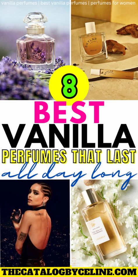 8 Best Vanilla Perfumes That Smell Heavenly and Last All Day Vanilla Perfumes That Last All Day, Vanilla Perfumes For Women, Vanilla Perfumes, Sandalwood Perfume, Coconut Perfume, Seductive Perfume, Makeup Nails Designs, Perfume Recipes, Top Perfumes