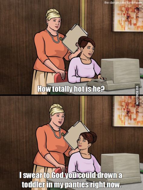 Archer Pam, Archer Funny, Archer Quotes, Archer Tv Show, Archer Characters, Kenny Loggins, Danger Zone, Twisted Humor, Best Tv