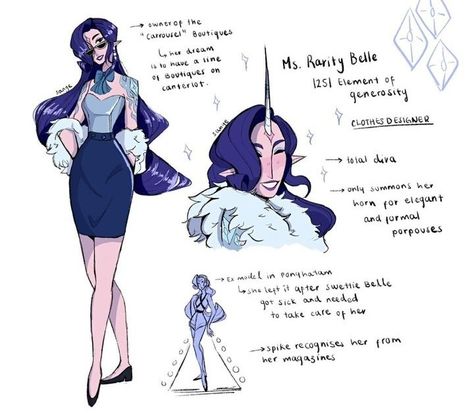 My Little Pony - Rarity by @sanghesera on ig Rarity Mlp Human, Rarity Redesign, Mlp Human, Rarity Human, My Little Pony Rarity, Wings And Horns, Mlp Oc, Fantasy Land, Mlp Characters