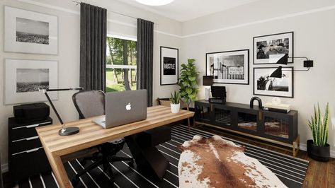 Home Office Traditional, Minimal Home Office, Transitional Home Office, Rustic Home Offices, Home Office Design Ideas, Traditional Home Office, Home Office Modern, Office Design Ideas, Interior Decorating Ideas