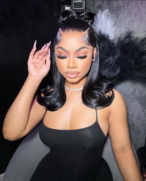 Lace Wigs Styles, Sleek Ponytail Hairstyles, Frontal Wig Hairstyles, Birthday Hairstyles, Quick Weave Hairstyles, Bow Hairstyle, Lace Front Wigs Human Hair, Frontal Hairstyles, Wigs Human Hair