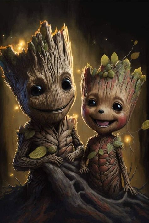 Groot Funny, Groot Tattoo, Groot Avengers, Yoda Halloween, 3d Wallpaper Cute, Groot Guardians, Yoda Wallpaper, Groot Marvel, Funny Cartoon Characters