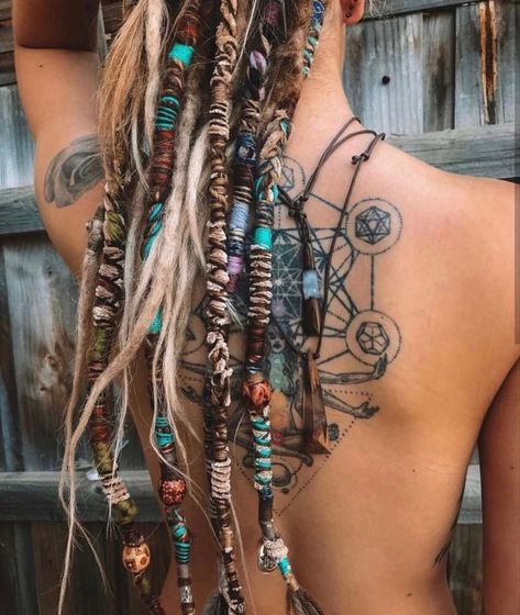 Hippie Dreads, Partial Dreads, Dread Hair Extensions, Dreadlocks Girl, Spiritual Tattoo, Dread Wraps, Dread Accessories, Half Shaved Hair, Dreadlock Jewelry