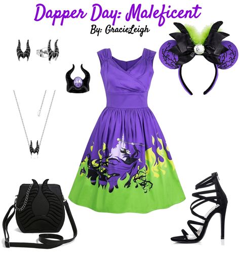 Dapper Day: Maleficent outfit ideas | Dapper Day: Maleficent Maleficent Outfit Ideas, Maleficent Disney Bound, Halloween Malifecent Outfit, Modern Maleficent Outfit, Disneybound Outfits Villains, Maleficent Outfit, Maleficent Dapper Day, Maleficent Disneybound, Disney Princess Sleeping Beauty