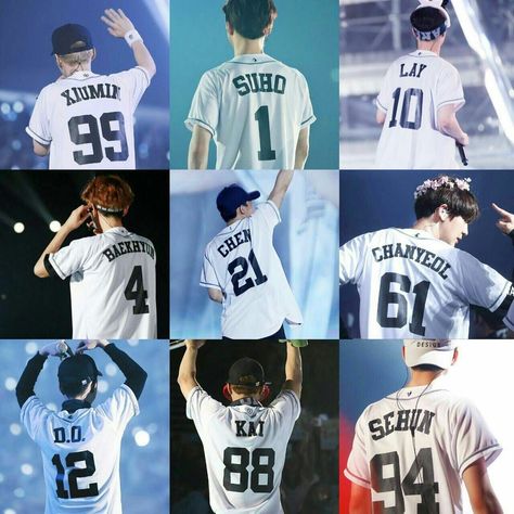 Lucky One || EXO'rdium Exo Jersey, Exo Lucky, Exo Ot9, Kim Minseok Exo, Exo Official, Exo Ot12, Xiu Min, Exo Chanyeol, Exo Kai