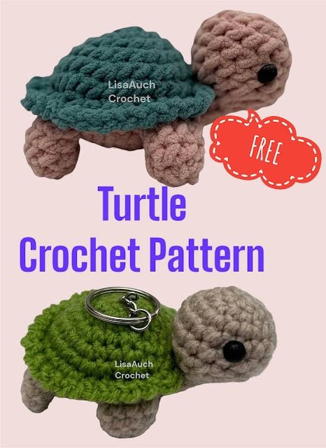 Land Turtle Crochet Pattern, Easy Crochet Turtle, Free Crochet Chicken, Free Crochet Turtle, Crochet Turtle Pattern Free, Crochet Chicken Pattern, Turtle Patterns, Crochet Turtle Pattern, Turtle Crochet