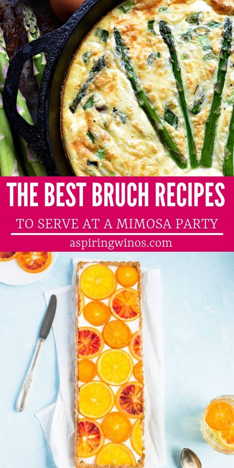 Brunch Recipes to Serve at a Mimosa Party Mimosa Food Pairing, Mimosa Bar Ideas Brunch Party Food, Mimosa Bread, Mimosa Brunch Party, Mimosa Brunch Ideas, Brunch Apps, Spring Brunch Ideas, Rehearsal Brunch, Mimosa Party