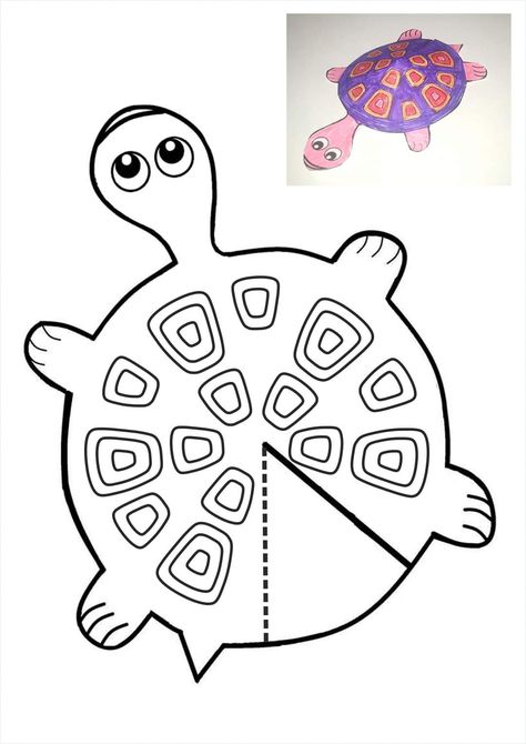 Turtle Art And Craft For Preschool, Turtle Crafts Preschool, Turtle Paper Craft, Turtle Crafts For Kids, Turtle Activities, Turtle Craft, Turtle Crafts, Art Kits For Kids, Kindergarden Activities