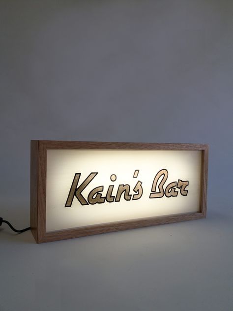 Lightbox Signage, Bar Signage, Light Box Sign, Cafe Sign, Bakery Display, Illuminated Signs, Tasmanian Oak, Sign Painting, Interior Work