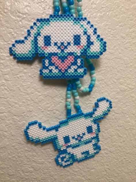 Cinnamon Roll Perler Bead Patterns, Cinnamon Roll Sanrio Perler Beads, Perler Cinnamoroll, Cinnamon Roll Pixel Art Sanrio, Cinnamoroll Pixel Art Grid, Cinnamon Roll Perler Beads, Perler Beads Characters, Pixel Cinnamoroll, Cinnamoroll Perler Beads