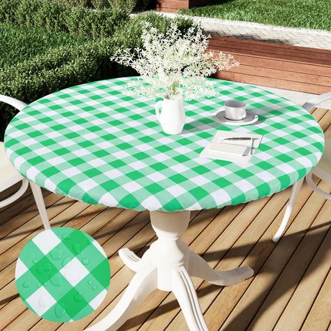 PRICES MAY VARY. [Windproof & Non-Slip] Our table cloth designed with strong elastic edges design that holds it securely to the table even when it's windy outside. The fitted tablecloth won't slip and stays in place when people move and pull, to provide you with worry free meal times experience in parties, picnics, camping, indoor or outdoors [Waterproof & Wipe Clean] Our table covers with waterproof vinyl surface, will not let the oil, milk and other liquid penetration on to the tables. And thi Picnic Table Cloth, Round Picnic Table, Vinyl Table Covers, Edges Design, Checkered Tablecloth, Plaid Tablecloth, Meal Times, Vinyl Tablecloth, Free Meal