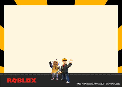 Nice (FREE PRINTABLE) - ROBLOX Birthday Party Kits Template #free #freeinvitation2019 #birthday #disney #invitations #invitationtemplates Bday Background, School Labels Printables, Name Tag Templates, Business Plan Template Free, Cowboy Birthday Party, Birthday Captions, School Labels, Free Printable Invitations, Free Printable Birthday Invitations