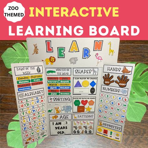 Toddler learning board Learning Boards For Kindergarten, Learning Boards For Toddlers Diy, Kindergarten Learning Board, Learning Boards For Toddlers Teaching, Toddler Learning Board, Preschool Learning Board, Sorting By Size, Classroom Prep, Christmas Learning