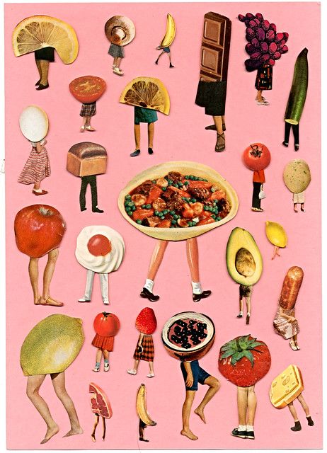 My Delicious Friends | Ben Giles | Flickr Art Art, Illustration Art, Healing, Fruit, Collage, Pink