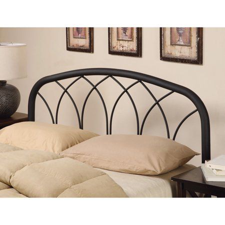 Coaster Company Queen/Full Metal Headboard, Black - Walmart.com Contemporary Bed Frame, Open Frame Headboard, Arched Headboard, Full Headboard, Metal Headboard, Black Headboard, Full Size Bed Frame, Slatted Headboard, Queen Bed Frame