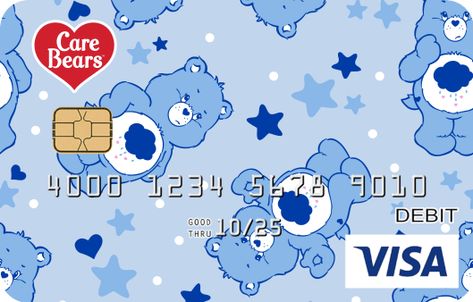 Hello Kitty Debit Card, Credit Card Design Ideas, Debit Card Design Ideas Cute, Kawaii Credit Card, Cute Debit Card Design Hello Kitty, Care Bear Sticker Printable, Debit Card Design, Phone Craft, Visa Debit Card