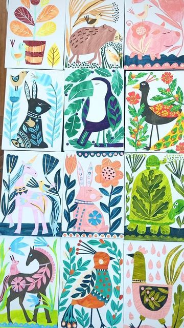 Tracey English Art, Tracey English, Painted Birdhouses, Paper Cut Artists, Mini Canvases, Year Challenge, Whimsy Art, Mixed Media Art Projects, Collage Art Projects