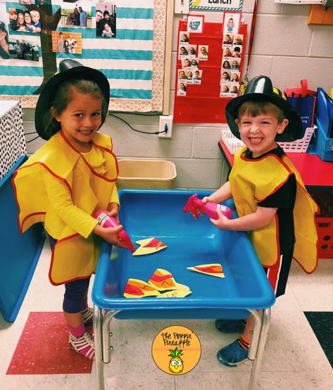 Community Helpers is one of my favorite units. There's so many fun centers, crafts, activities, and books you can do/read with your class! My six work centers are the same for every unit: art, math, science, writing, listening, and dramatic play. Students will do one center each day. We do three centers the first week… Community Helper Activities, Community Helpers Unit, Science Writing, Community Helper, Community Helpers, Dramatic Play, First Week, Room Set, You Can Do