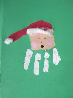 Tons of Fun: Tot School - 2 weeks worth Hand Santa Craft, Father Christmas Hand Print, Santa Hand Print Craft, Hand And Footprint Christmas Cards, Santa Art For Toddlers, Hand Print Xmas Cards, Santa Handprint Art, Hand Print Santa Ornament, Christmas Card From Toddler