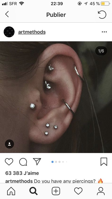 Ear Piercing Ideas Constellation, Constalation Ear Piercings, Constellation Ear Piercing, Constellation Piercing, Curated Ears, Earring Stacks, Constellation Piercings, Types Of Ear Piercings, Piercing Inspo