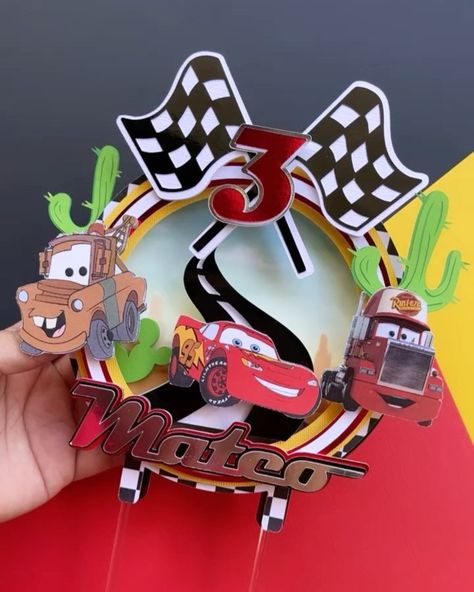 Disney Cars Cake Topper, Cars Cake Topper, Disney Cars Cake, Cars Decorations, Cars Theme Cake, Cars Mcqueen, Car Cake Toppers, Cars Cake, Birthday Party Treats