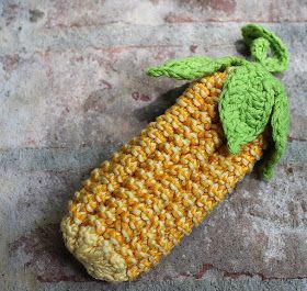 Knitting Room, Crochet Fruit, Crochet Towel, Crochet Knit Stitches, Crochet Potholders, Crochet Leaves, Crochet Food, Corn On Cob, Corn On The Cob