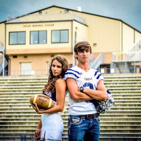 Football Cheerleader Sibling Pictures, Cute Football And Cheerleader Couple Pictures, Brother Sister Sports Photos, Cheer And Football Pictures Siblings, Cheer And Basketball Couples Pictures, Cheer And Football Couples Senior Pics, Brother Sister Football Cheer Pictures, Sports Family Pictures, Football And Cheer Photoshoot