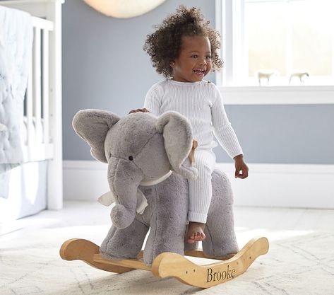 Nursery Elephant Plush Rocker | Animal Rocker | Pottery Barn Kids Elephant Rocker, Nursery Rocker, Best Baby Gifts, Elephant Plush, Elephant Nursery, Gender Neutral Nursery, Baby Furniture, Newborn Baby Gifts, Nursery Neutral