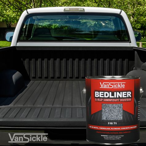 Van Sickle's Bedliner & Slip Resistant Coating is a practical, cost effective, waterborne bed liner and skid resistant coating.  #bedliner #diy #weekendwarrior #tough #protectivecoating #costeffective #truck #truckbed #durablebedliner #durable #truckcoatings #truckbedcoatings #VanSicklePaint #VanSickle Bedliner Paint Job, Bed Liner, Jeep Cj, Weekend Warrior, Truck Bed, Paint Job, Photo Inspo, Outdoor Storage Box, Jeep