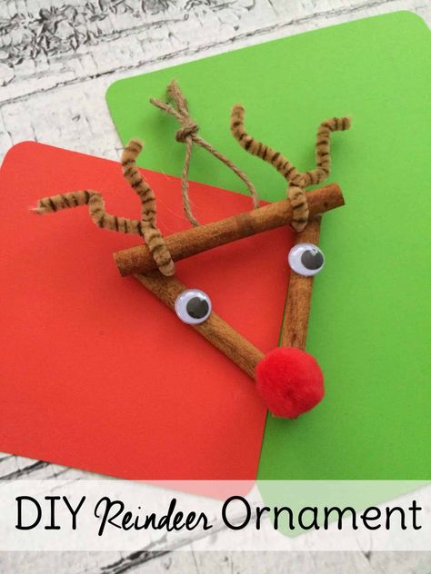 Reindeer Crafts For Kids, Reindeer Crafts, Homemade Ornament, Reindeer Craft, Kids Homemade, Reindeer Ornament, Diy Christmas Ornament, Ornament Craft, Homemade Ornaments