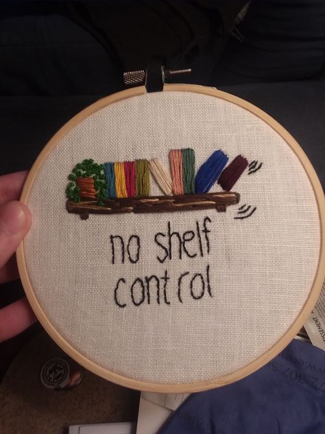 No Shelf Control Embroidery, No Shelf Control, Christmas Present, Christmas Presents, Pot Holders, Coco, Shelves, Embroidery, Christmas