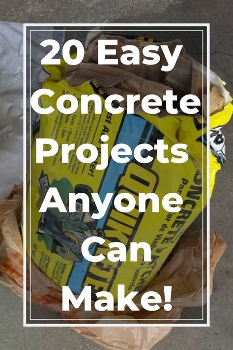 20 Easy Concrete Project That Anyone Can Make- Concrete and cement are great tools for creating diy projects. Get inspired by these 20 great projects, simple enough for anyone to do! #diy #concrete #cement #diyhomedecor #concreteprojects #simplediy #easydiy #hometalk Concrete Diy Projects Backyard, Concrete Projects Diy, Diy Edging, Diy Concrete Projects, Concrete Candle Holders Diy, Garden Concrete, Cement Work, Cement Ideas, Concrete Creations